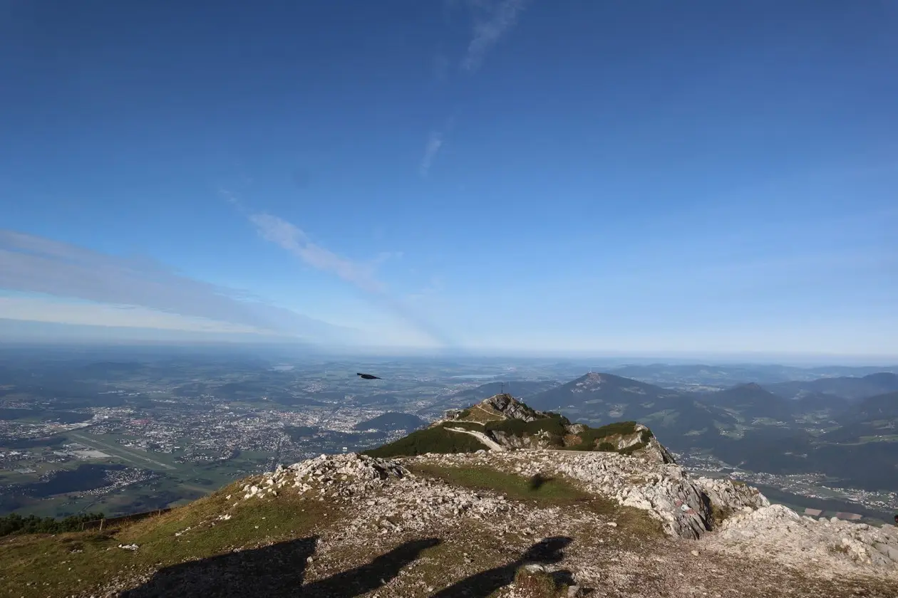 Atemberaubender Ausblick über Salzburg vom Untersberg beim Dreikant Betriebsausflug